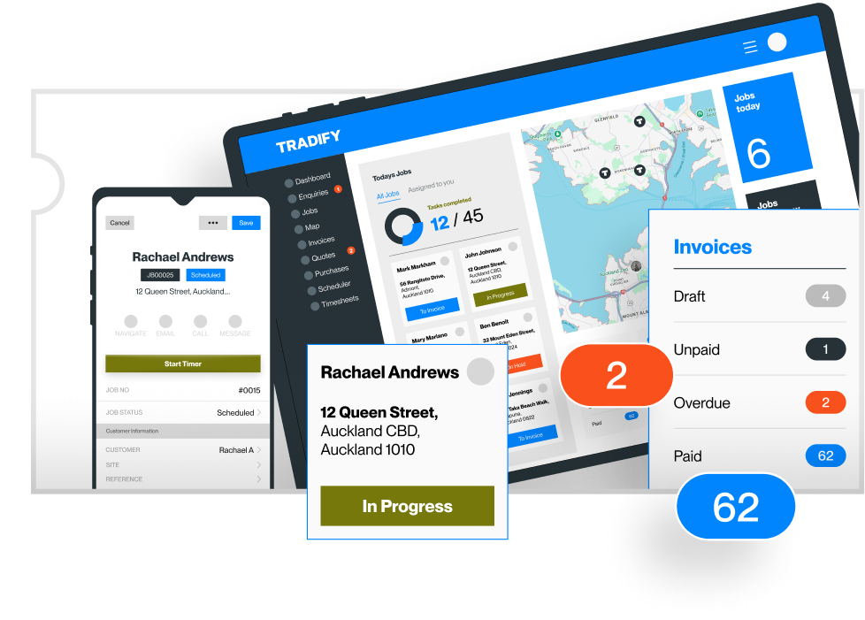 Tradify Phone and Tablet